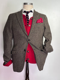Tally Ho Crimson Wool Cardigan Jacket — Vintage British Knitwear