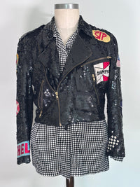 Vintage Sequin Moto — front