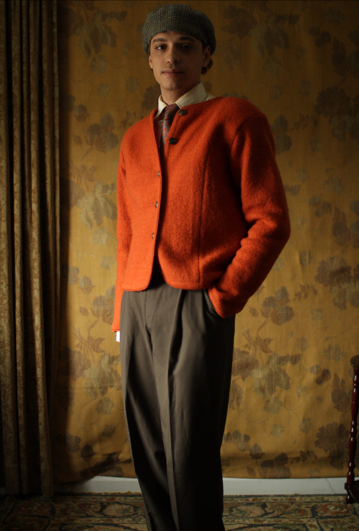 The Burnt Orange Wool Cardigan