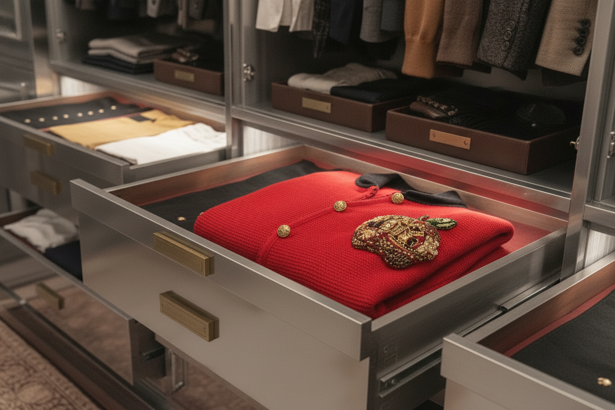 Talbots Cardigan — Chrome Drawer Vignette